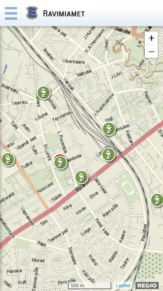 Map of Pharmacies - desktop vaade - mobiili vaade Map of Pharmacies