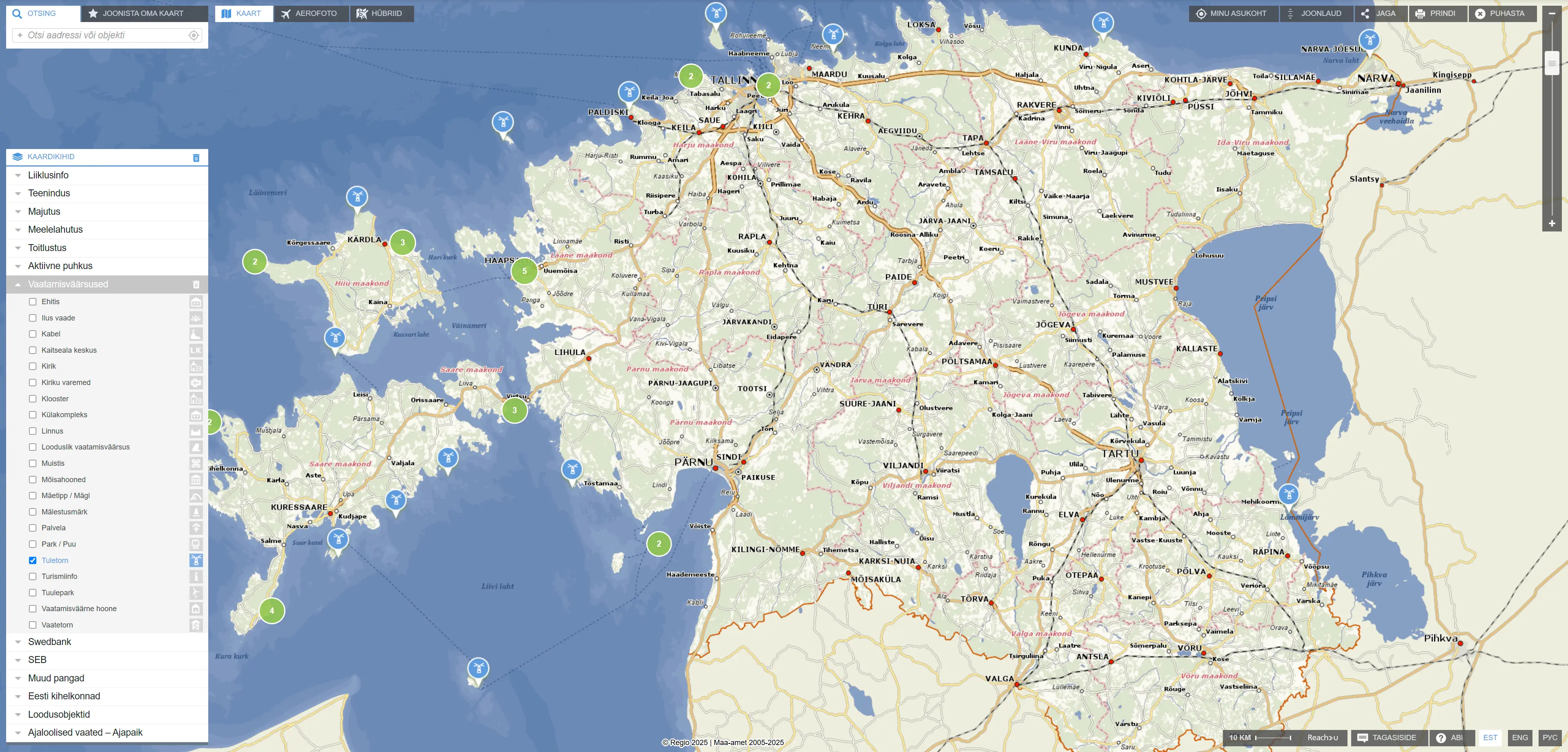 Delfi map - desktop vaade - mobiili vaade Delfi map